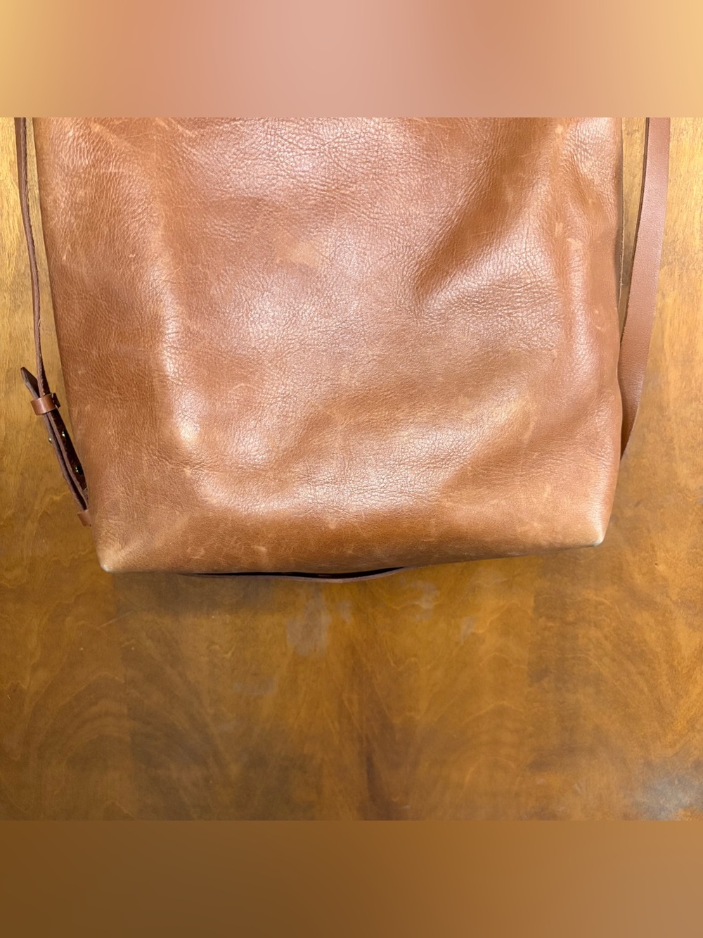 Madewell Leather Medium Transport Tote Purse English Saddle Brown Crossbody Bag - Picture 5 of 13